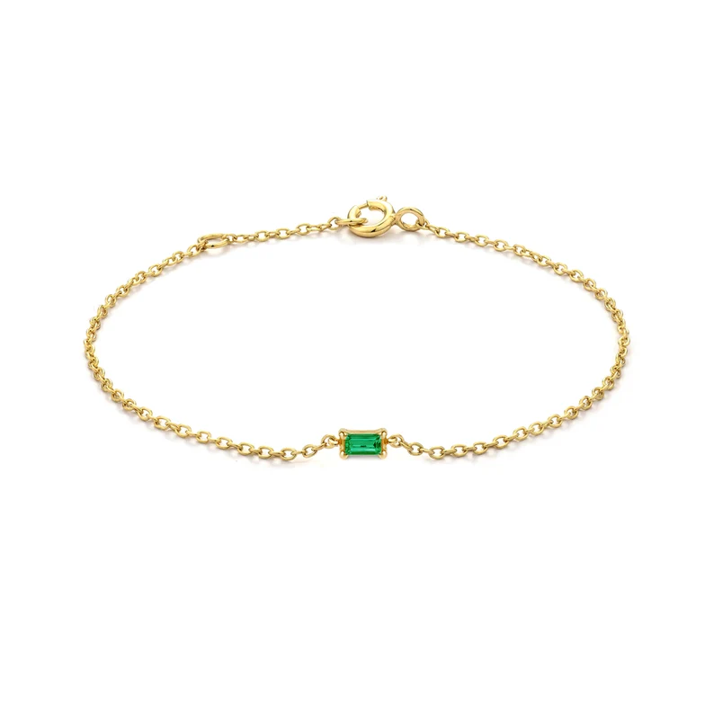 baguette bracelet-green